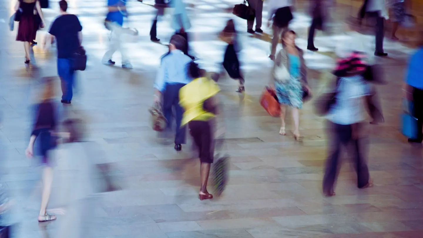 tráfico peatonal exterior